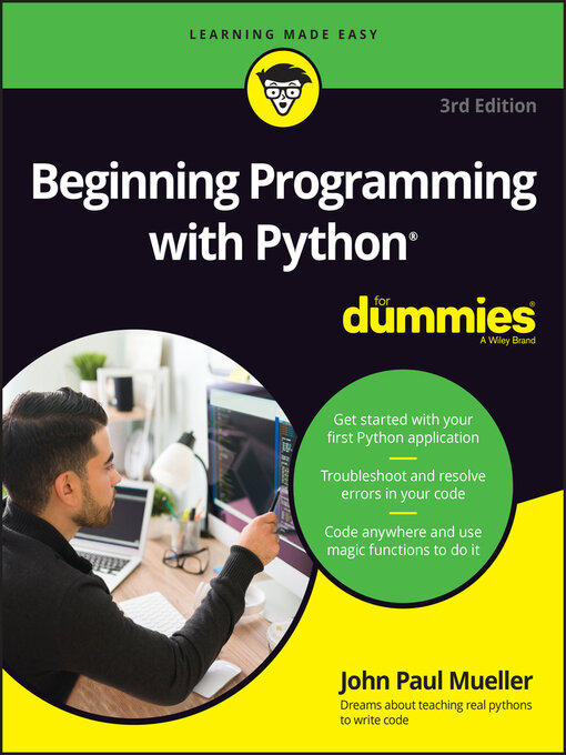 Title details for Beginning Programming with Python For Dummies by John Paul Mueller - Wait list